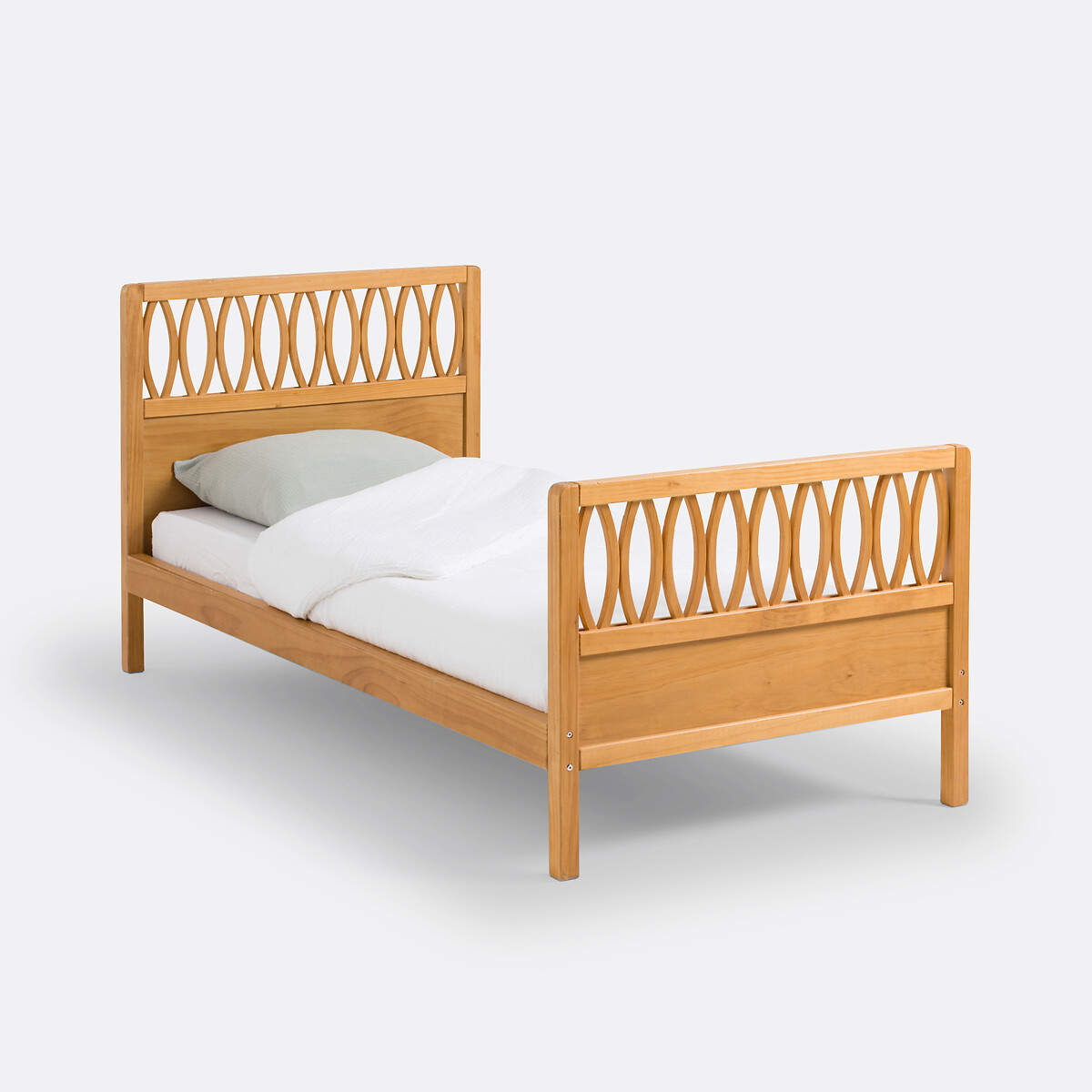 Lit vintage avec sommier, pin massif, Malaya bois, LA REDOUTE INTERIEURS