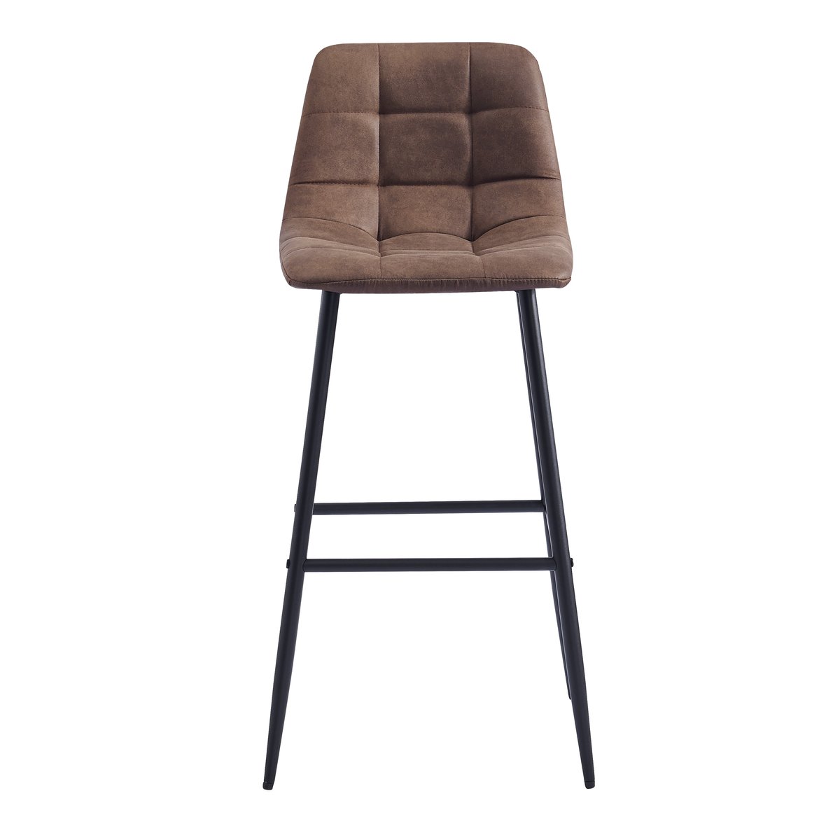 Lot de 2 tabourets de bar en simili, BJORN marron vintage, NORDLYS