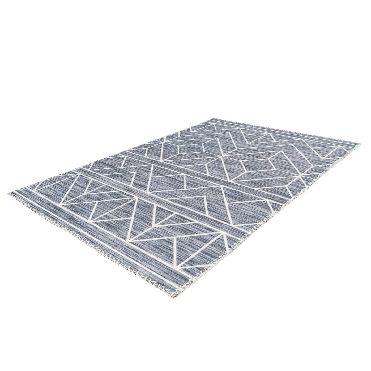 Tapis rectangulaire MAYA à motif géométrique anthracite, ARTE ESPINA