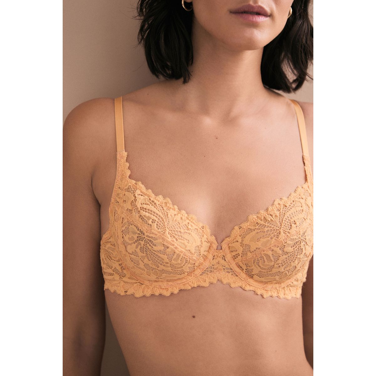 Soutien-gorge en dentelle ultra confort orange, NEXT