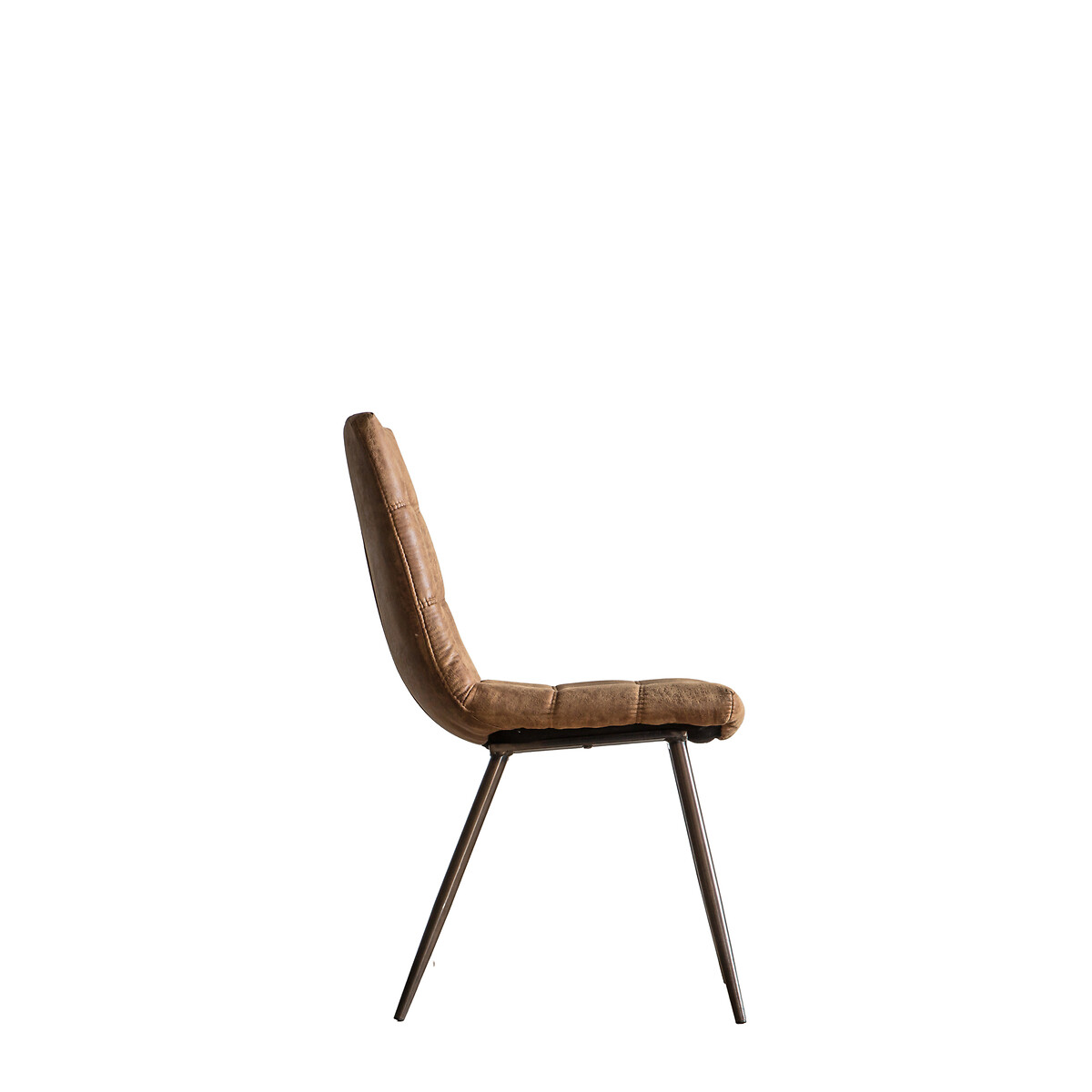 Edwin Quilted Faux Leather Dining Chairs (Set of 2) brown              , SO'HOME