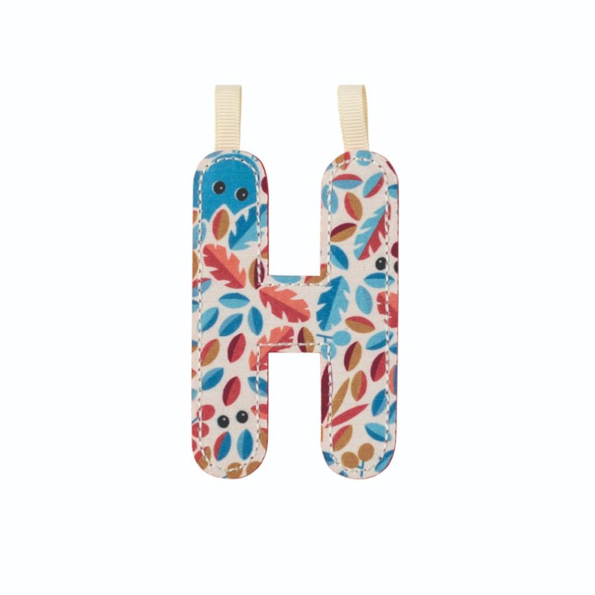 Lettre en tissu phosphorescente H rose, LILLIPUTIENS