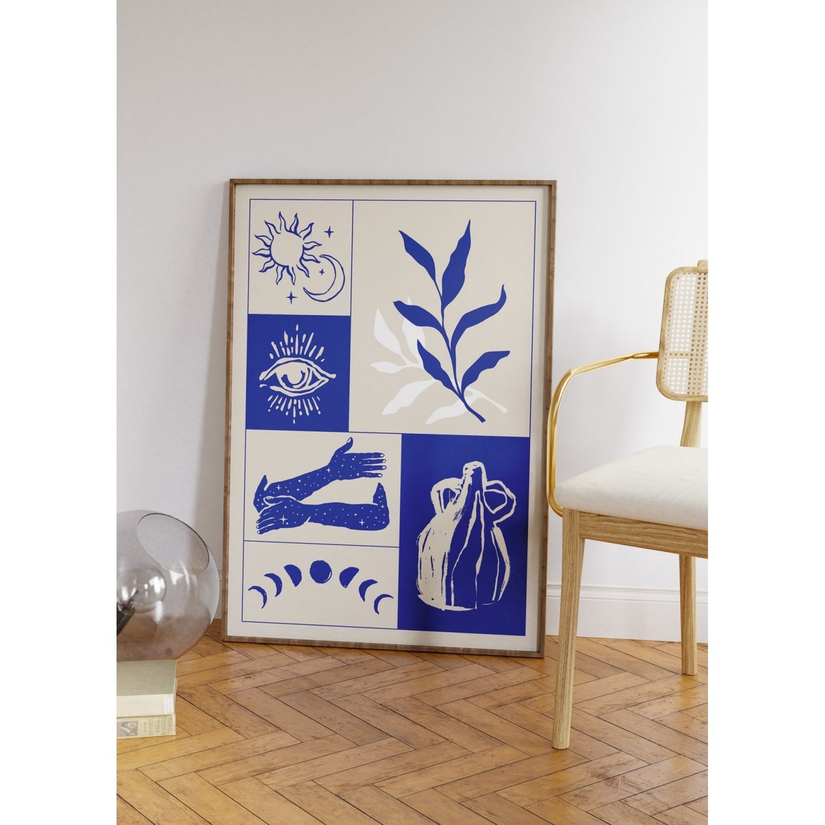 Affiche Composition Bleue blanc, L'AFFICHERIE