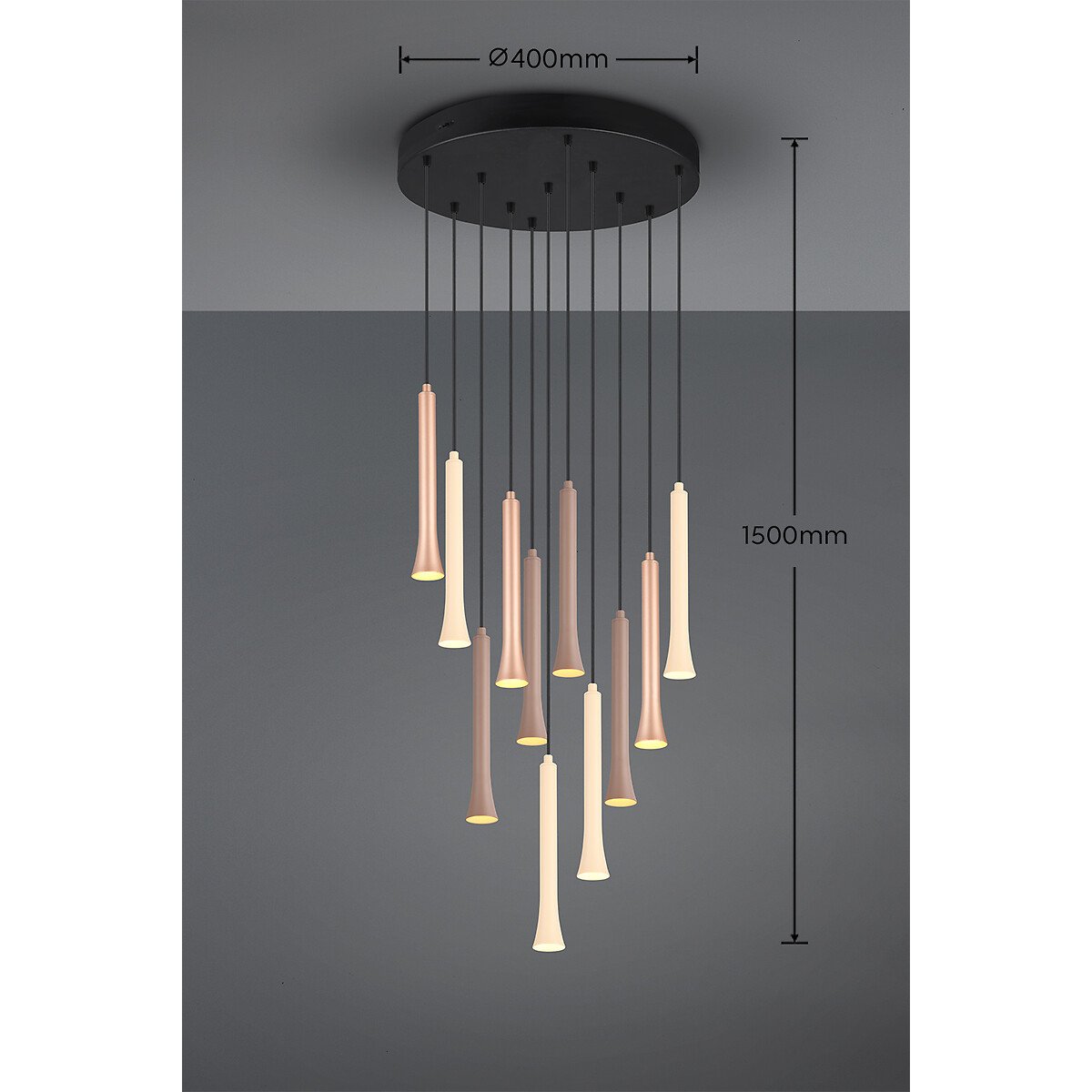 Suspensão Fiato, da Trio Lighting castanho, TRIO LIGHTING