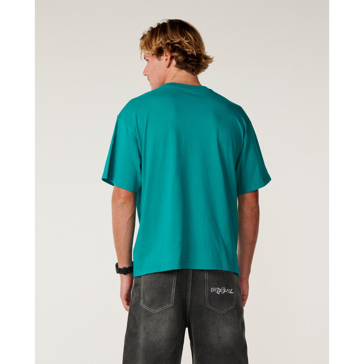 T-shirt ARCHIVE 69 PANEL Boxy vert marin, RIP CURL