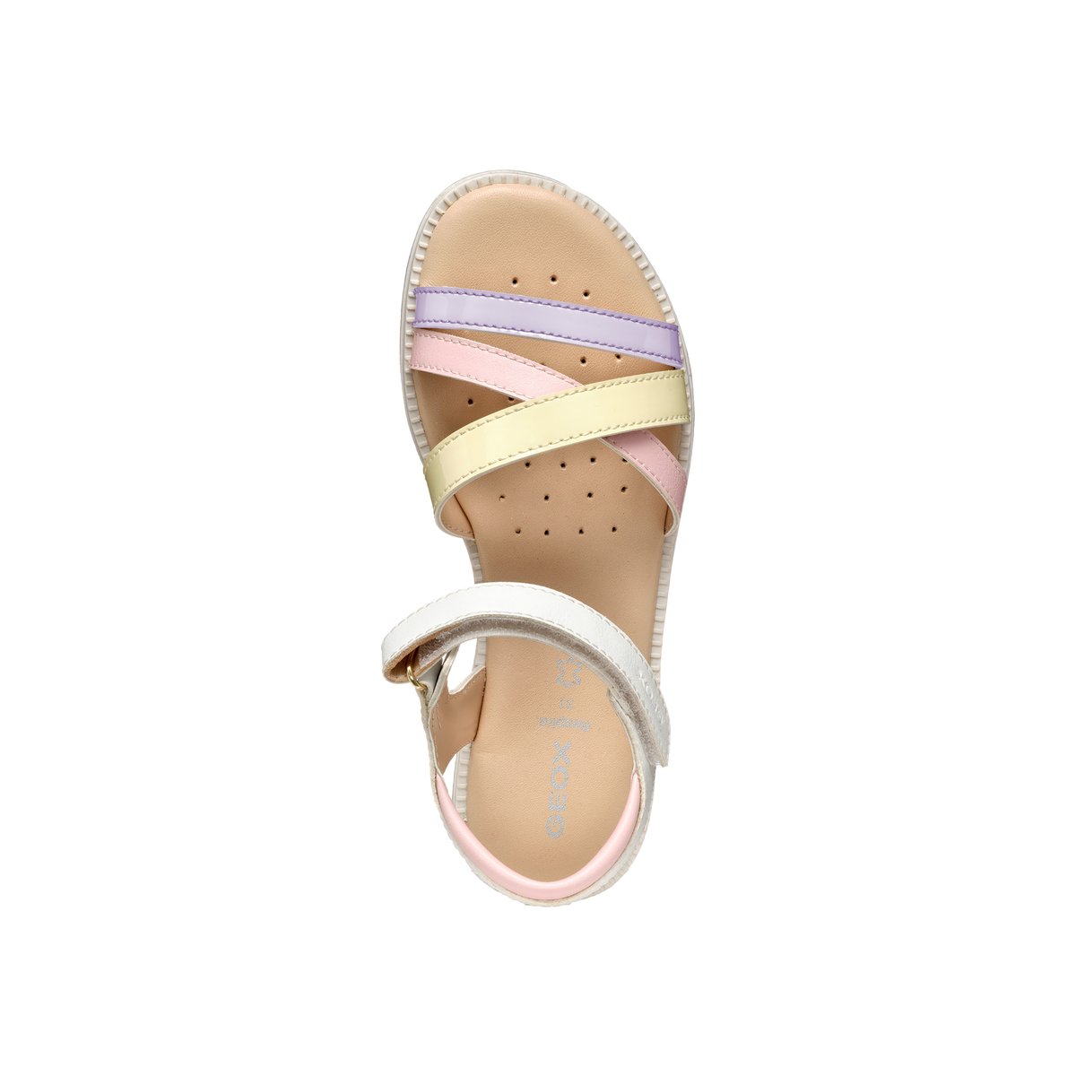 Sandales respirantes Karly blanc/lilas, GEOX