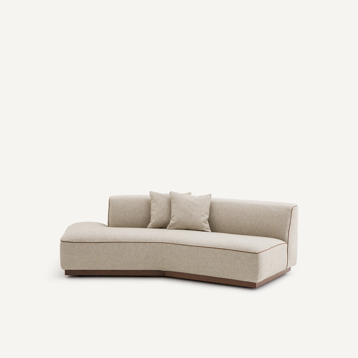 Linker halve zetel in viscose en linnen met structuur, JACOPO naturel, AM.PM