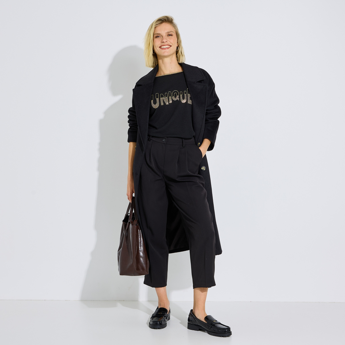 T-shirt doudou col bateau noir, GRAIN DE MALICE