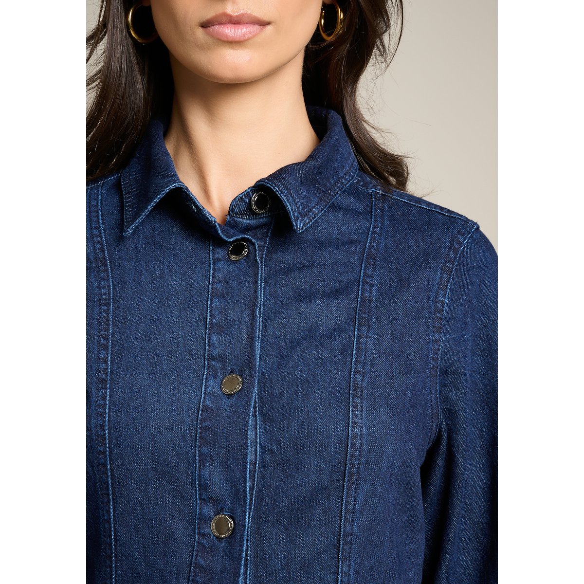 Robe chemise en denim medium blue, LOLALIZA