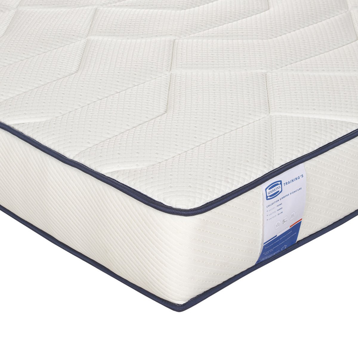 Matelas 100% ressorts, accueil ferme- TRAINING-S couleur unique, SIMMONS
