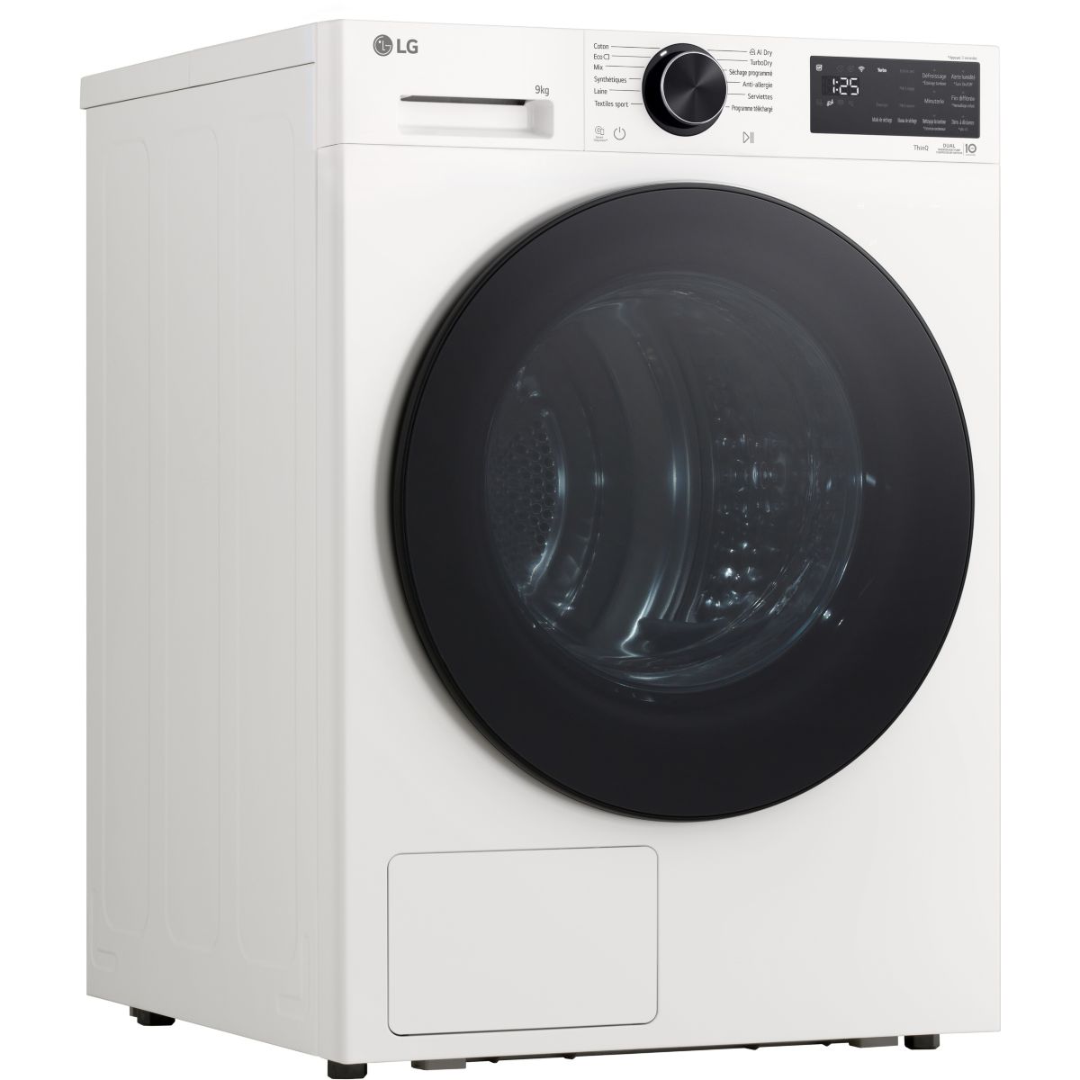 Sèche linge pompe à chaleur RH9X56WH 9kg - Idéal famille & Ultra-silencieux & Connecté & Basse consommation couleur unique, LG