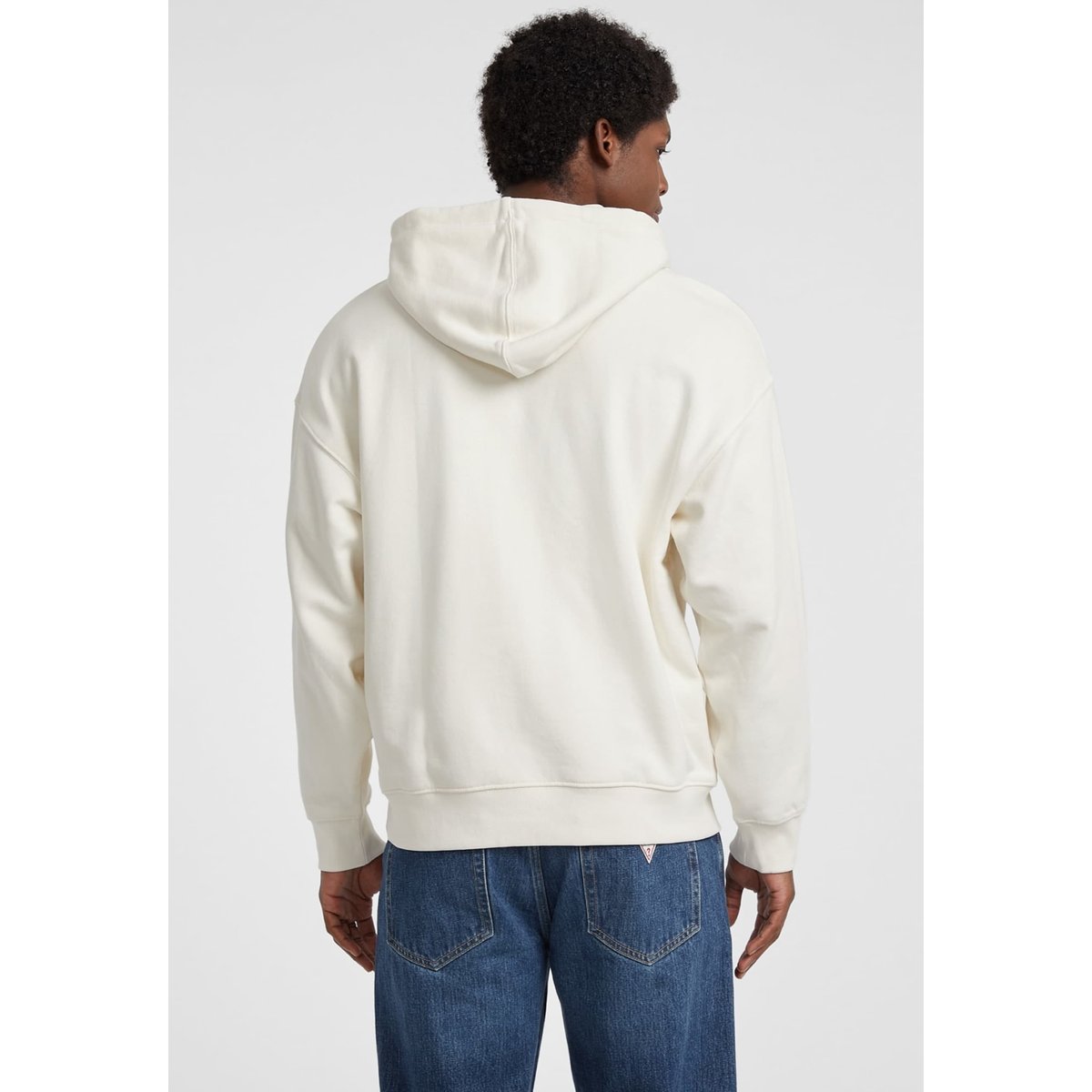 Sweat-Shirt Logo Imprimé crème, GUESS JEANS