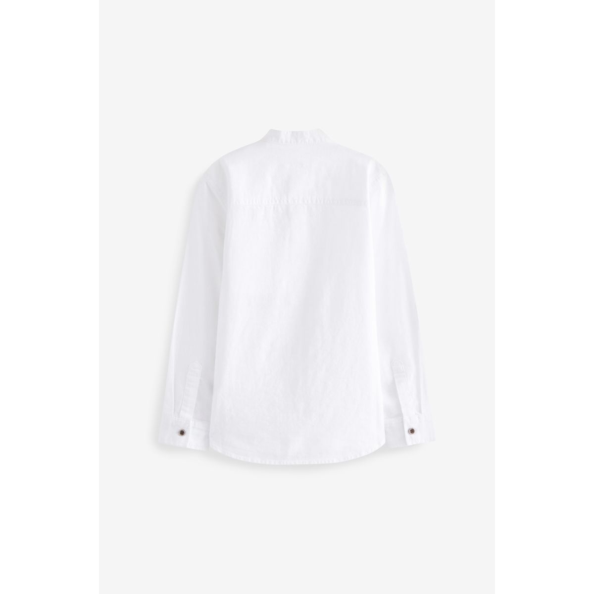Chemise manche longue à col grand-père blanc, NEXT