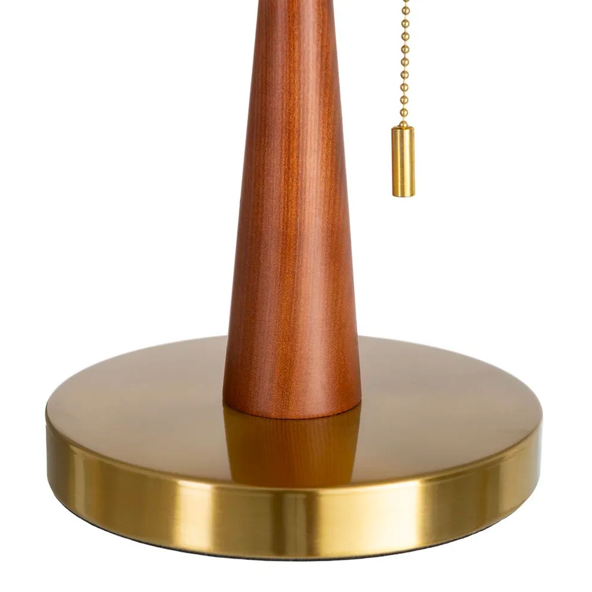 Lampe à poser à tirette bois de frêne et abat-jour verre 30x30x40cm bois, WADIGA