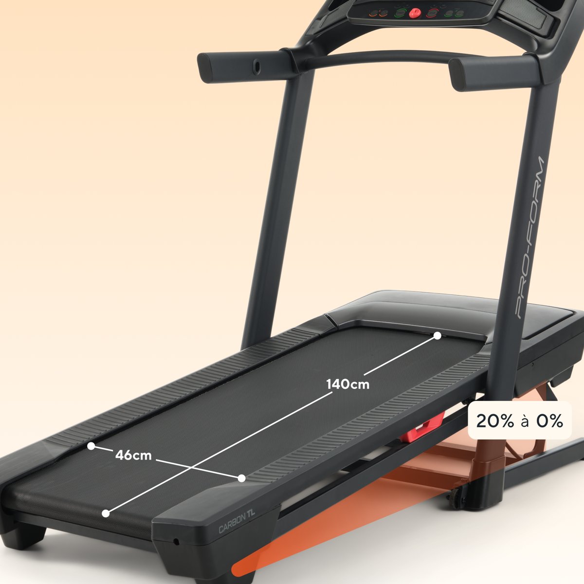 Tapis de course Carbon TLS / Écran LCD 5" / 16 km/h noir, PROFORM FITNESS