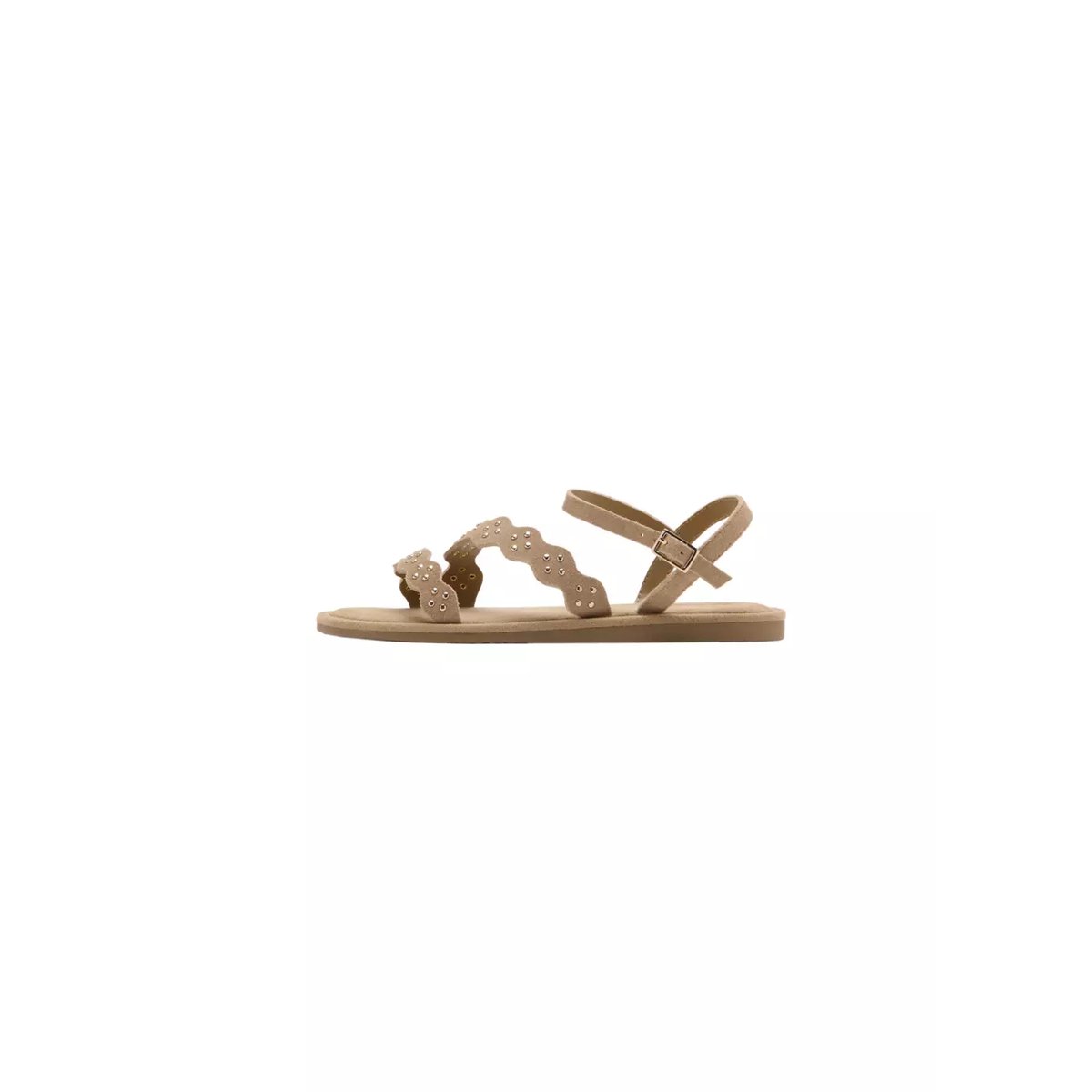 Sandales lanières cuir sable, MANGO KIDS