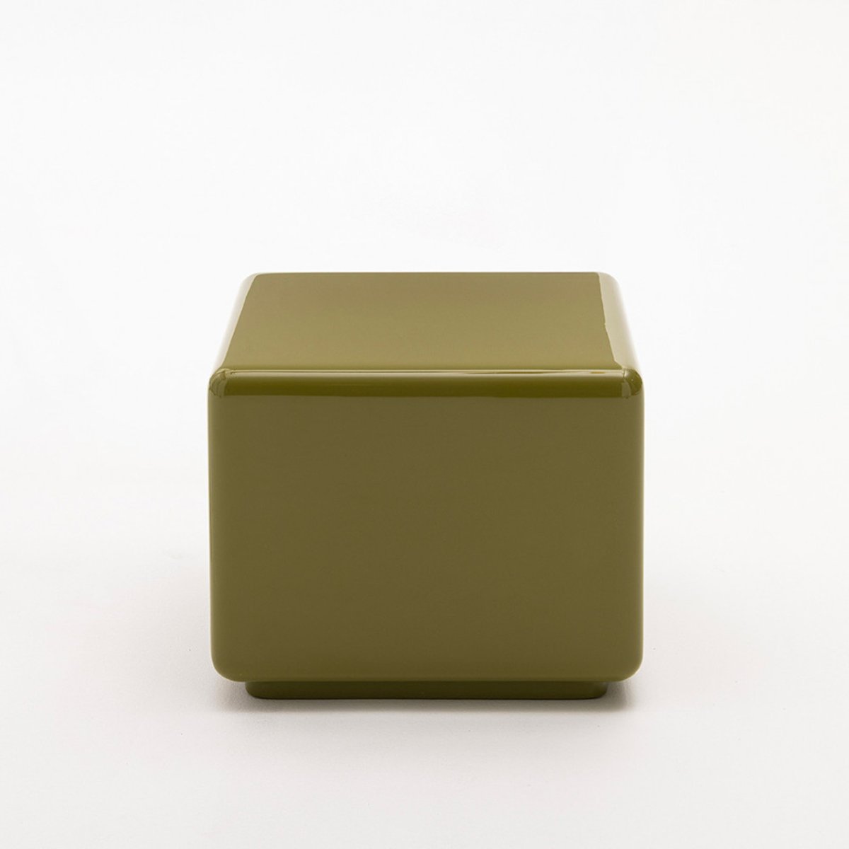 Table d'appoint carrée laquée - GAIA vert olive, DRAWER