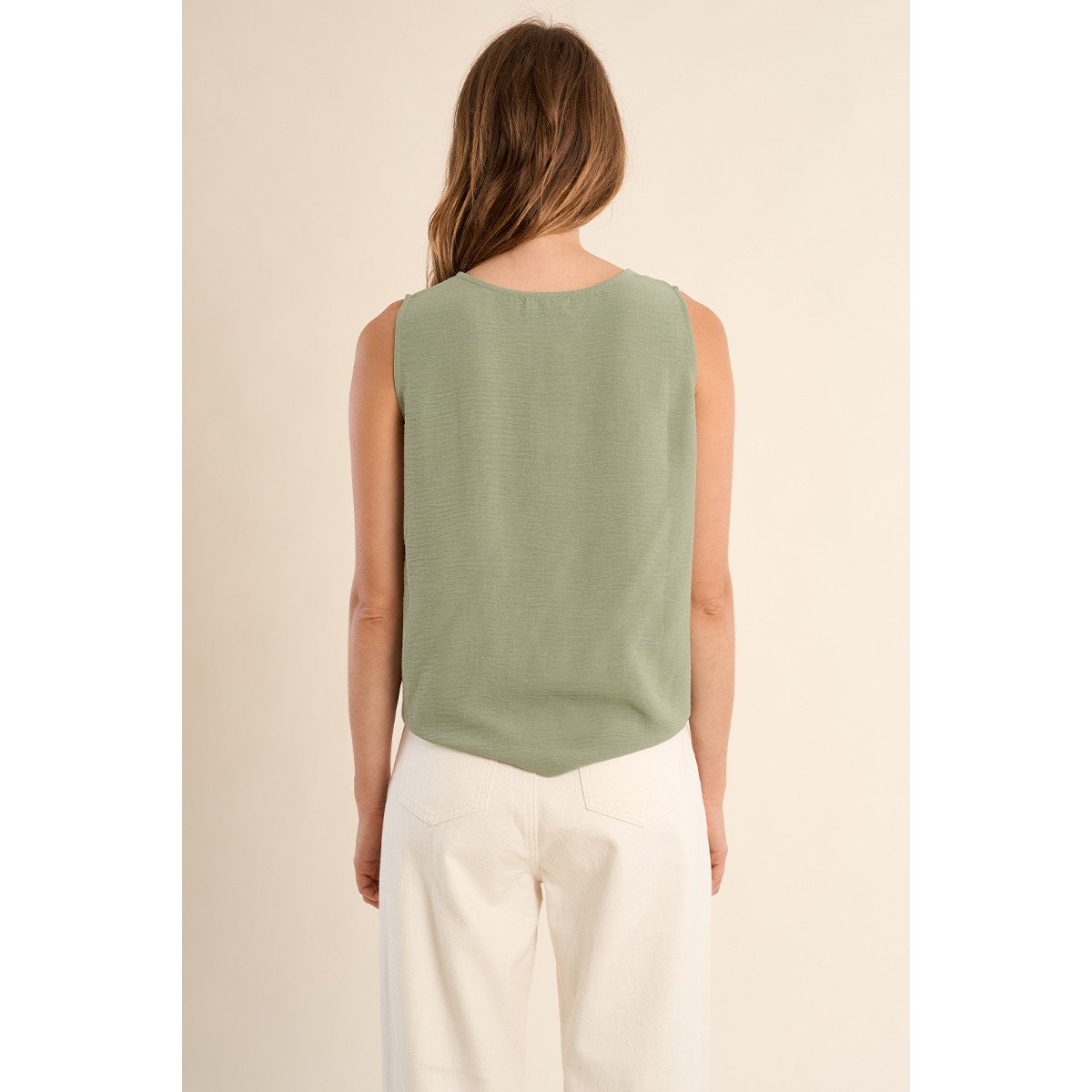 Débardeur fluide, nouable sage green, MOLLY BRACKEN