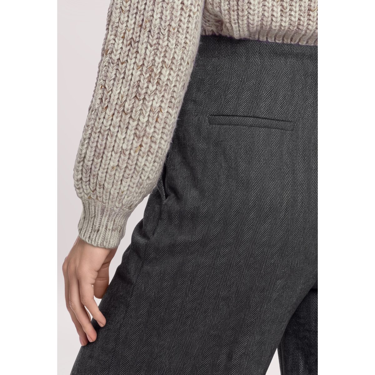 Pantalon à enfiler à nervures noir/gris, CARTOON