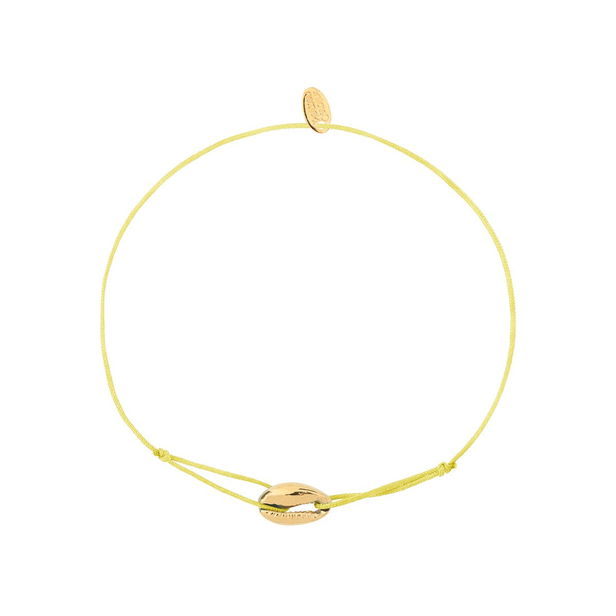 Bracelet cordon mini cauri mimosa doré, CAROLINE NAJMAN