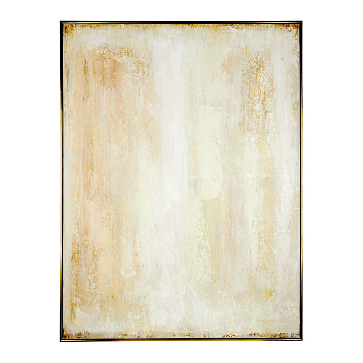 Tableau VOILES D'OR - 90 x 120 cm or, BLANC D’IVOIRE