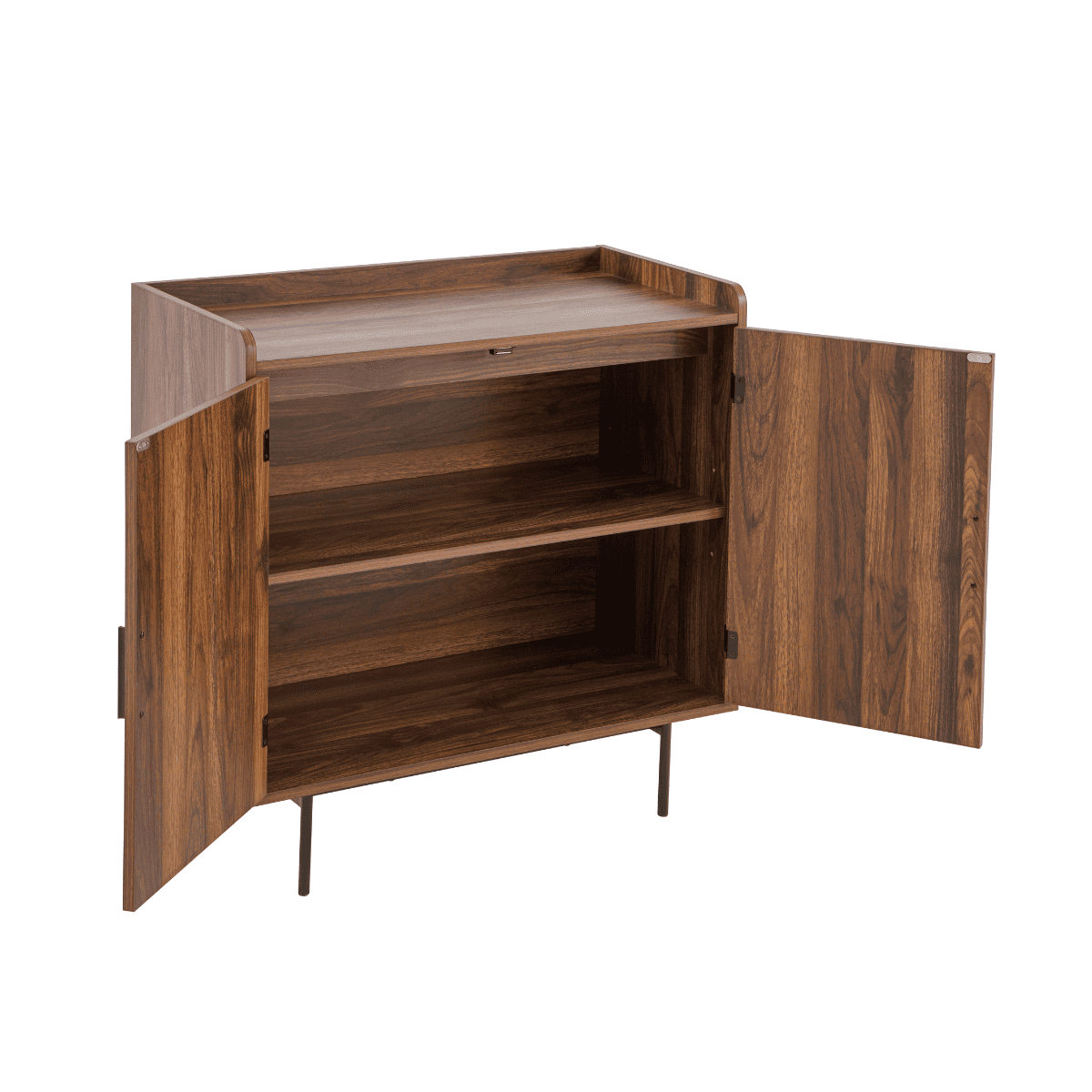 Buffet 2 portes décor noyer JETSON bois foncé, CALICOSY