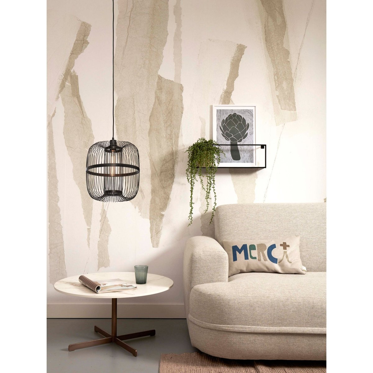 Lampe Suspendue Bambou HOKKAIDO noir, GOOD & MOJO
