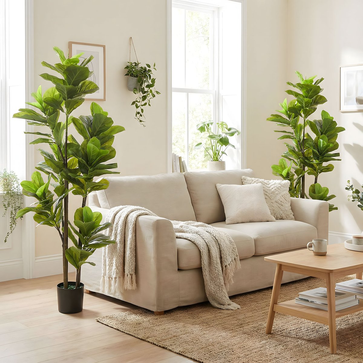 Plantes artificielles PEVA Vert vert, HOMCOM