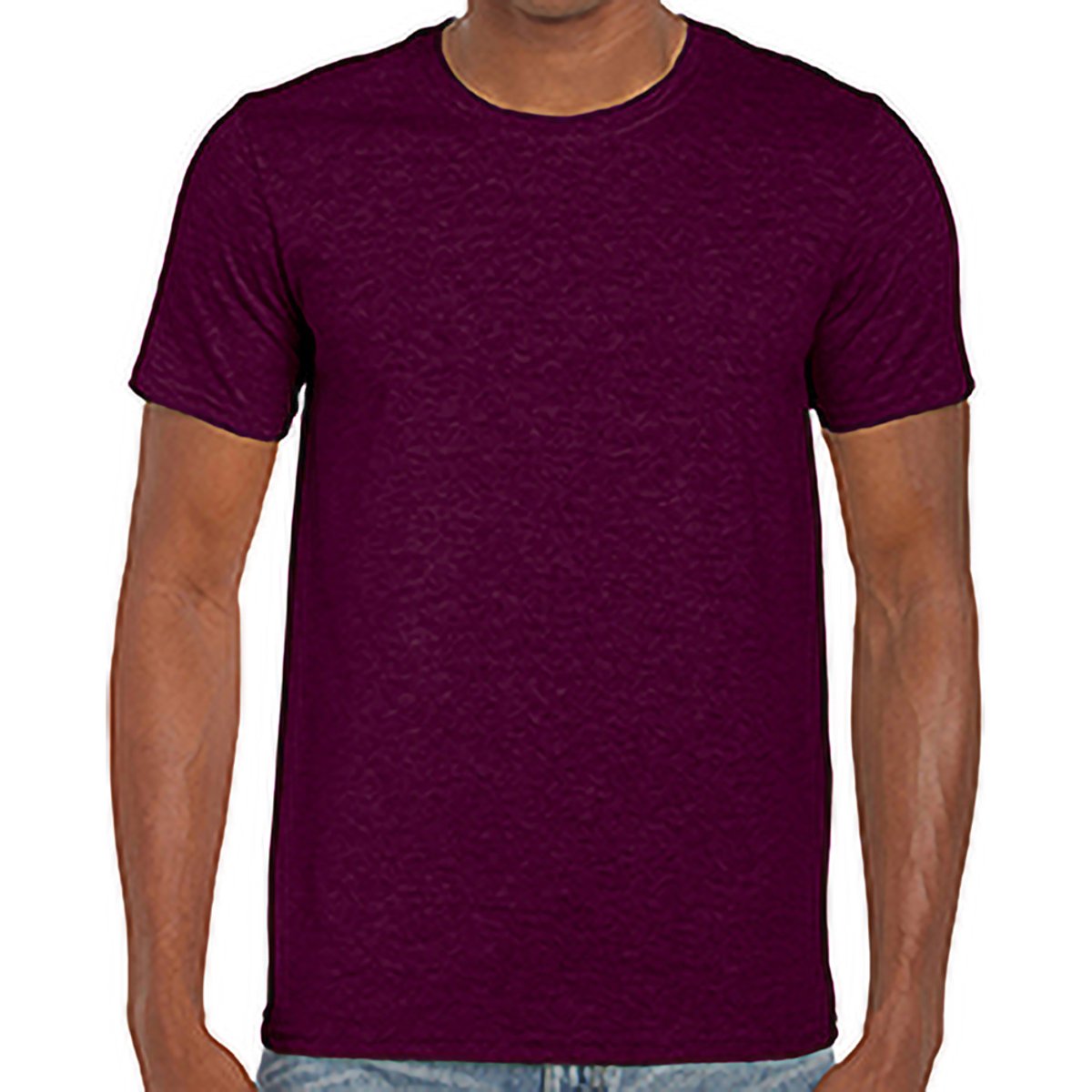 T-shirt uni manches courtes SOFTSTYLE bordeaux, GILDAN