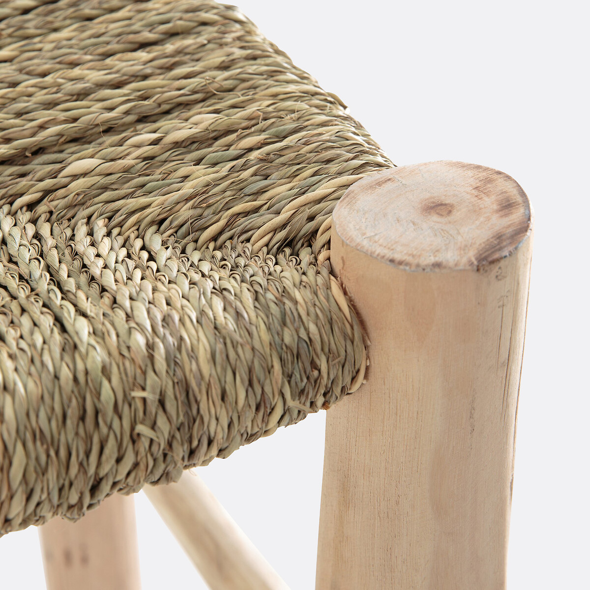 Banc GHADA, en bois de saule brut et doum tressé naturel, LA REDOUTE INTERIEURS