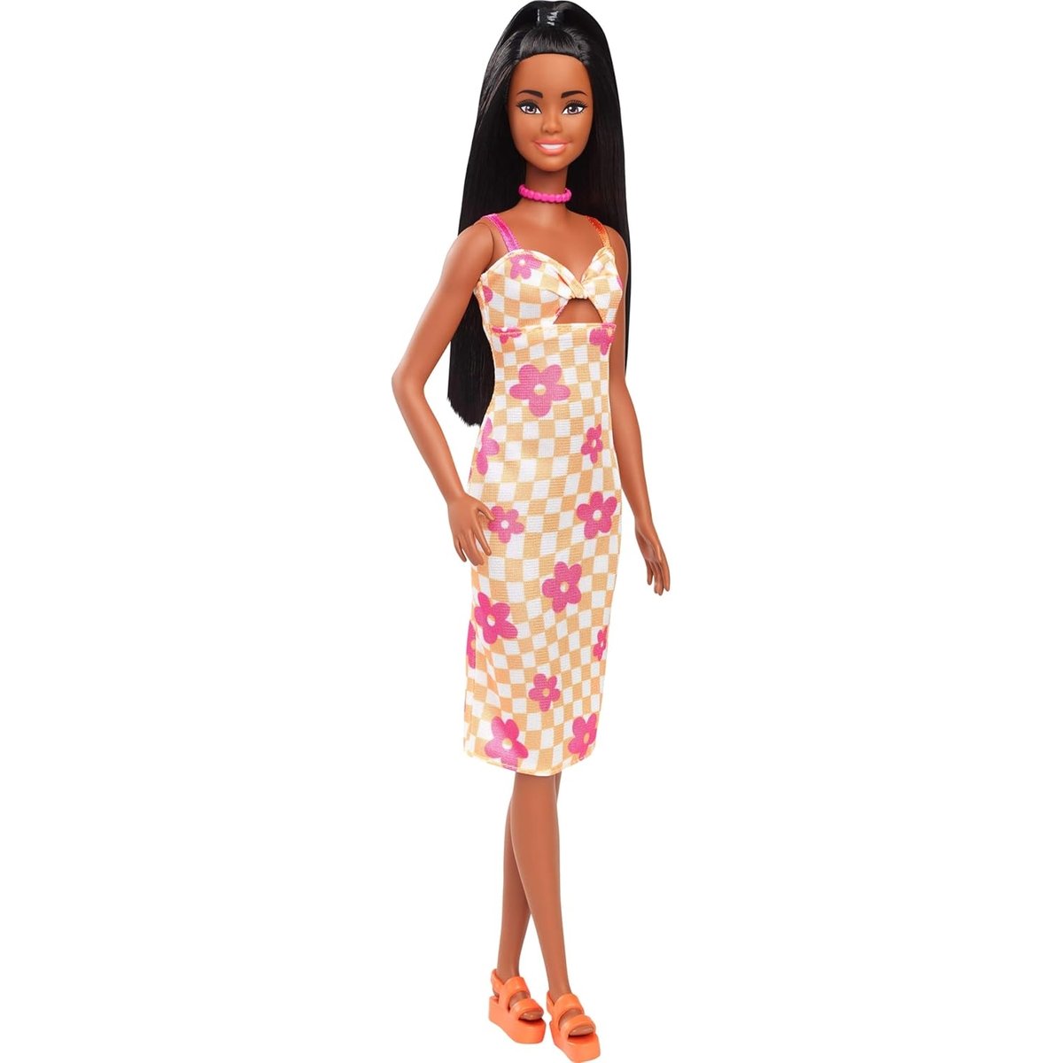 Poupée Fashionistas Spring aux cheveux noirs orange et rose, MATTEL