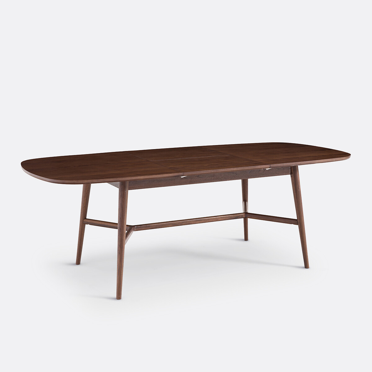 Table à manger, extensible, noyer et plaqué, 6 à 8 couverts, YVAN coloris noyer, LA REDOUTE INTERIEURS