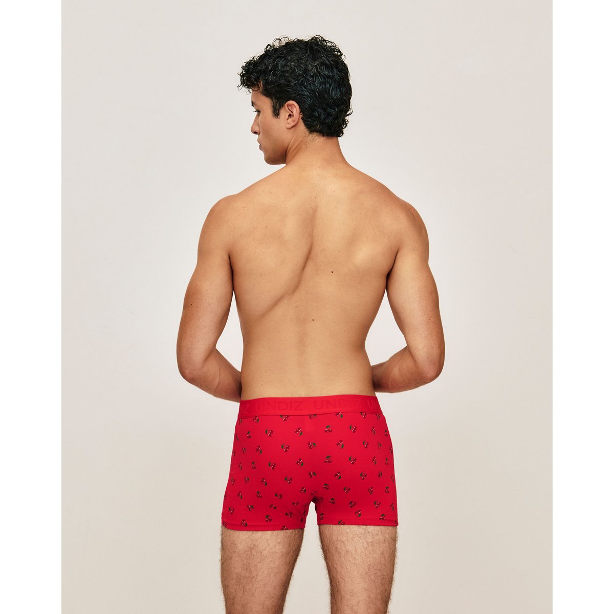 Boxer en coton imprimé cerises REPEATIZ CHERR rouge, UNDIZ