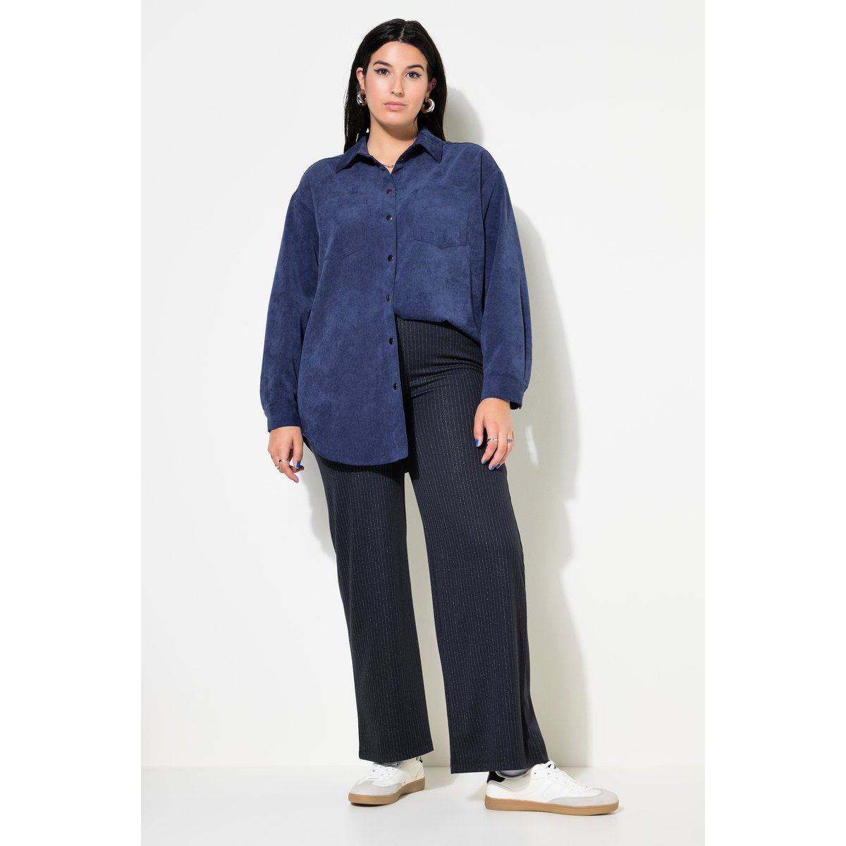 Pantalon à enfiler. Jambes larges et fines marine, STUDIO UNTOLD