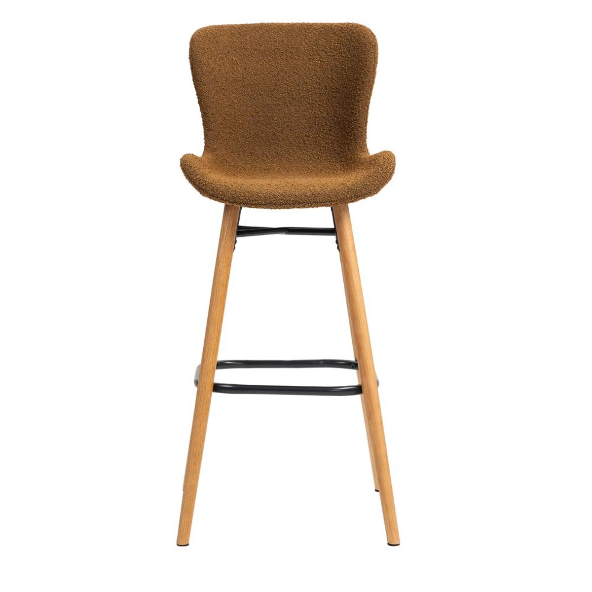 Chaise snack effet laine bouclette écru cuivre, ZAGO