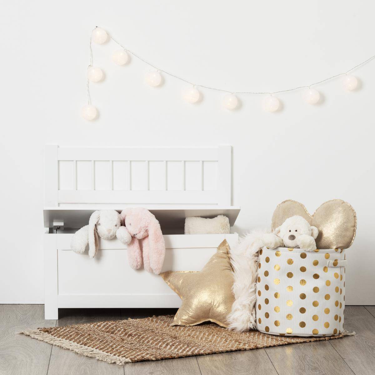 Banc avec coffre enfant CORE blanc, ATMOSPHERA FOR KIDS