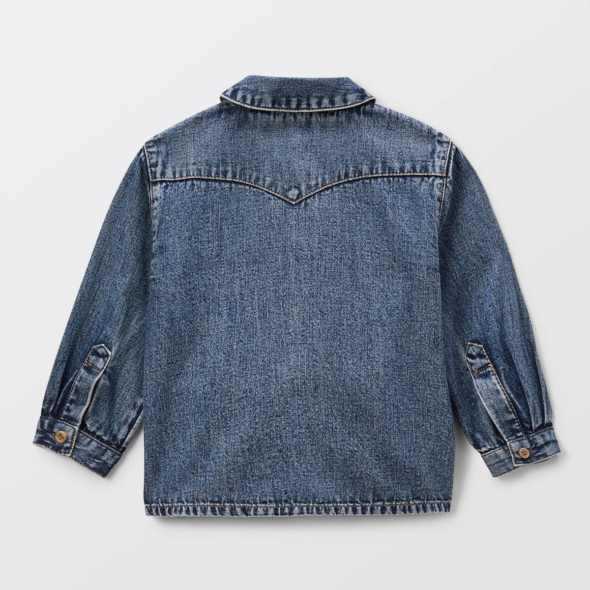 Chemise manches longues unie stone denim, BOUT'CHOU