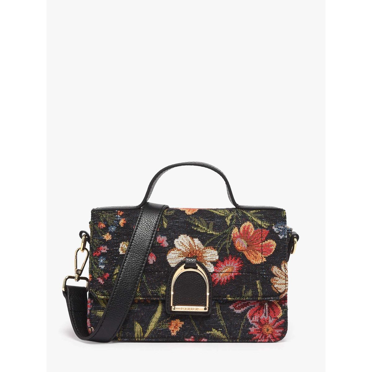 Sac bandoulière Altesse jacquard noir, ETRIER