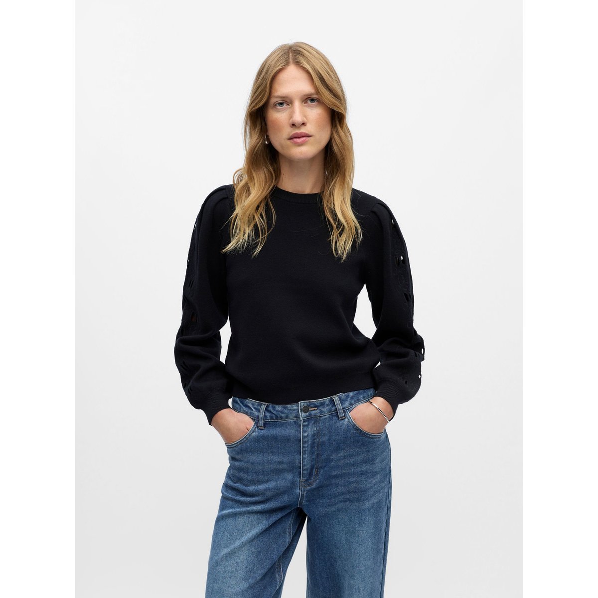 Pullover noir - black, OBJECT