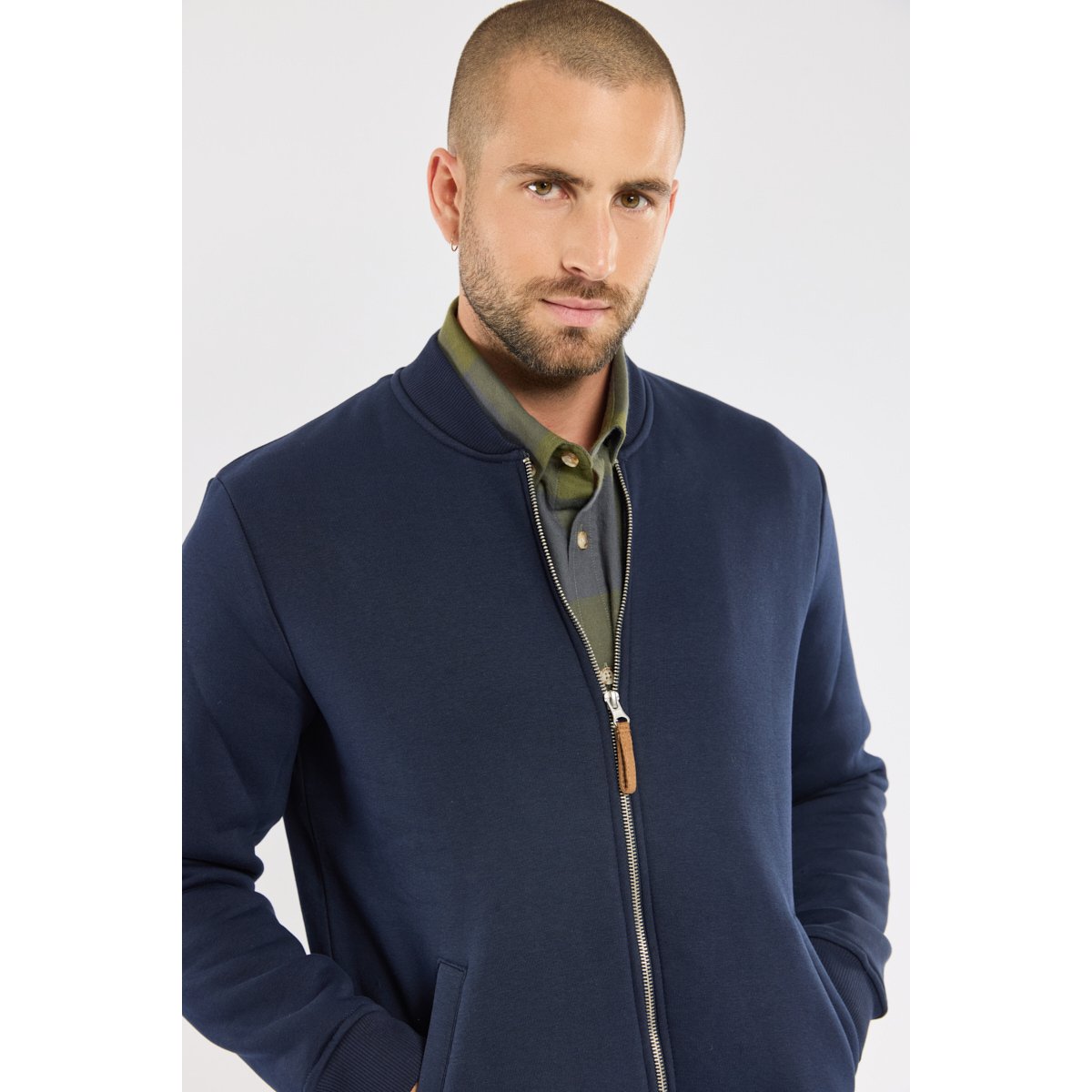 Gilet zippé col teddy amiral, GUY DE BERAC