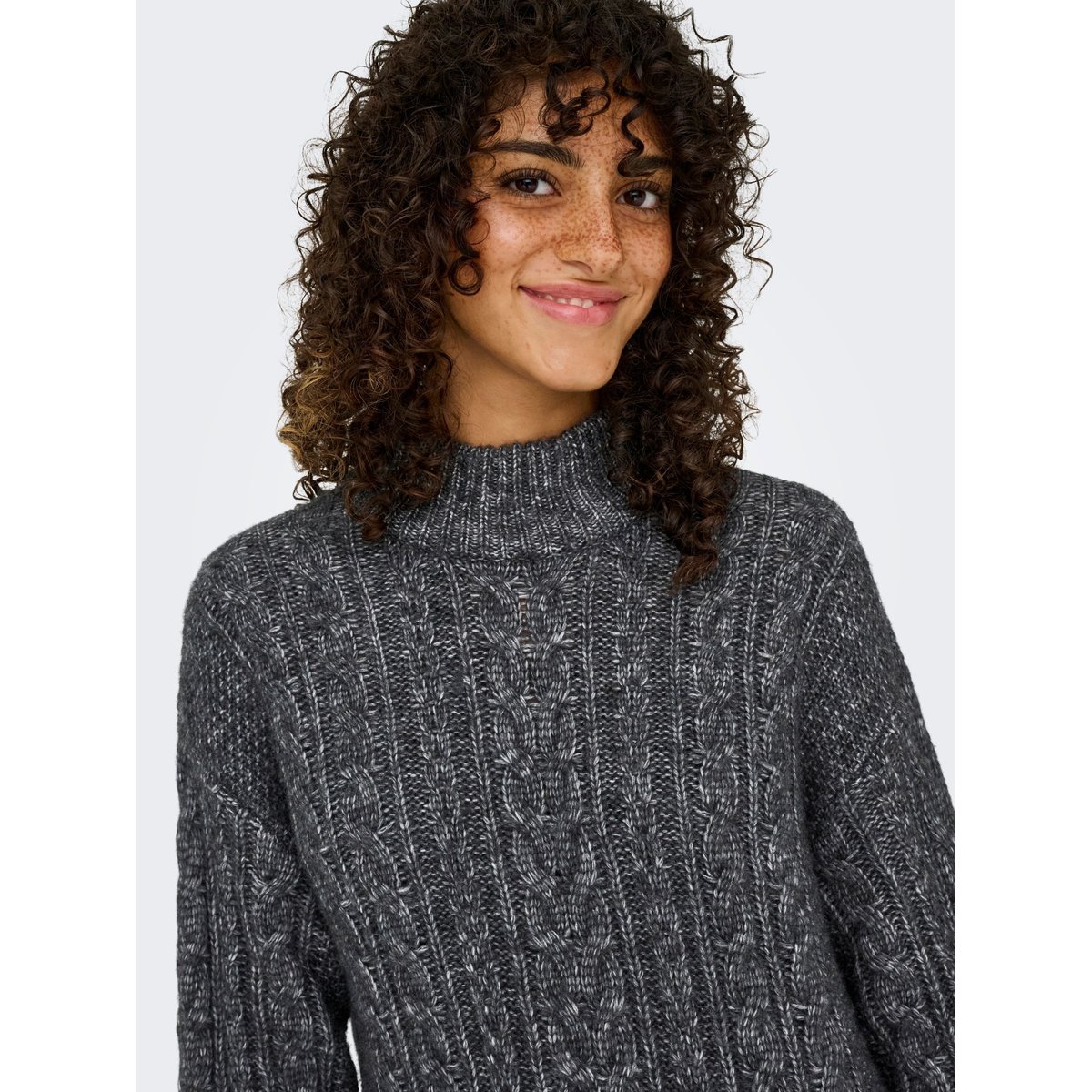 Robe En Maille dark grey melange, ONLY