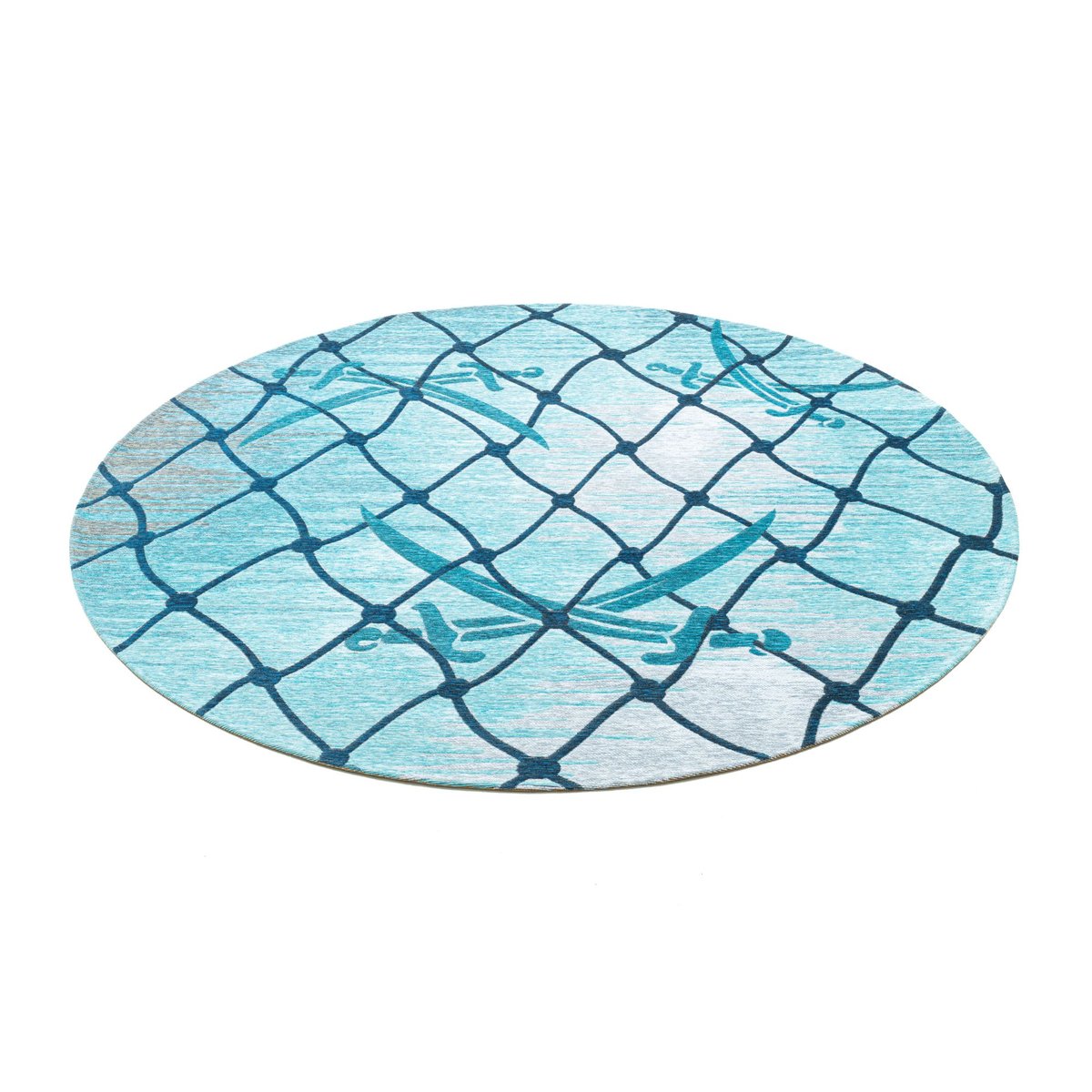 Tapis salon moderne - KEITUM turquoise, THEKO