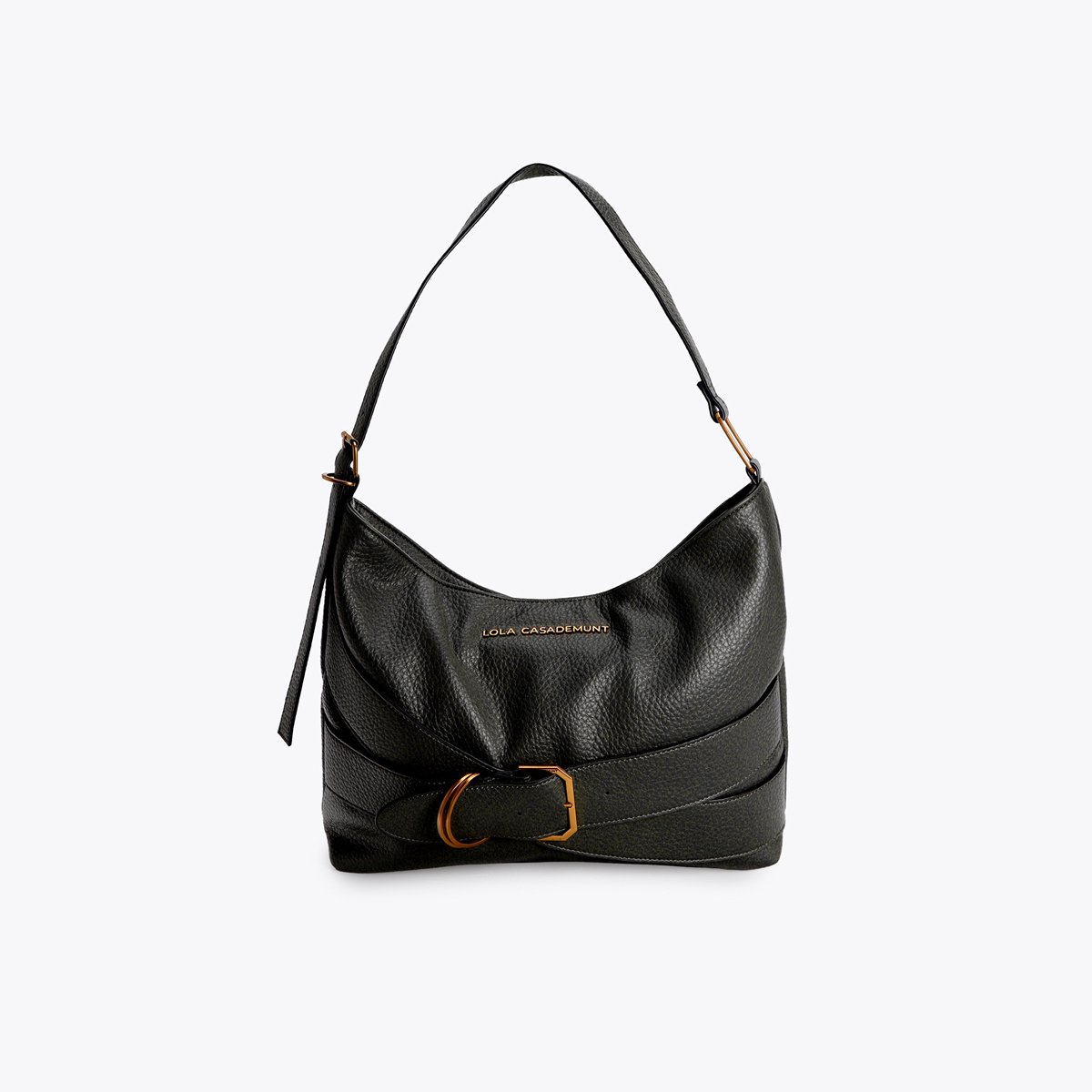 Sac à main hobo avec ceinture décorative noir, LOLA CASADEMUNT