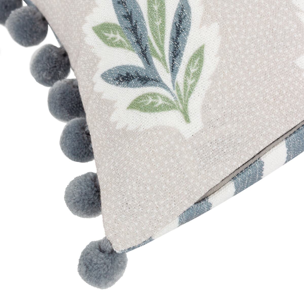 Sessile Leaf Ruffled Rectangular Feather Filled Cushion linen, SANDERSON