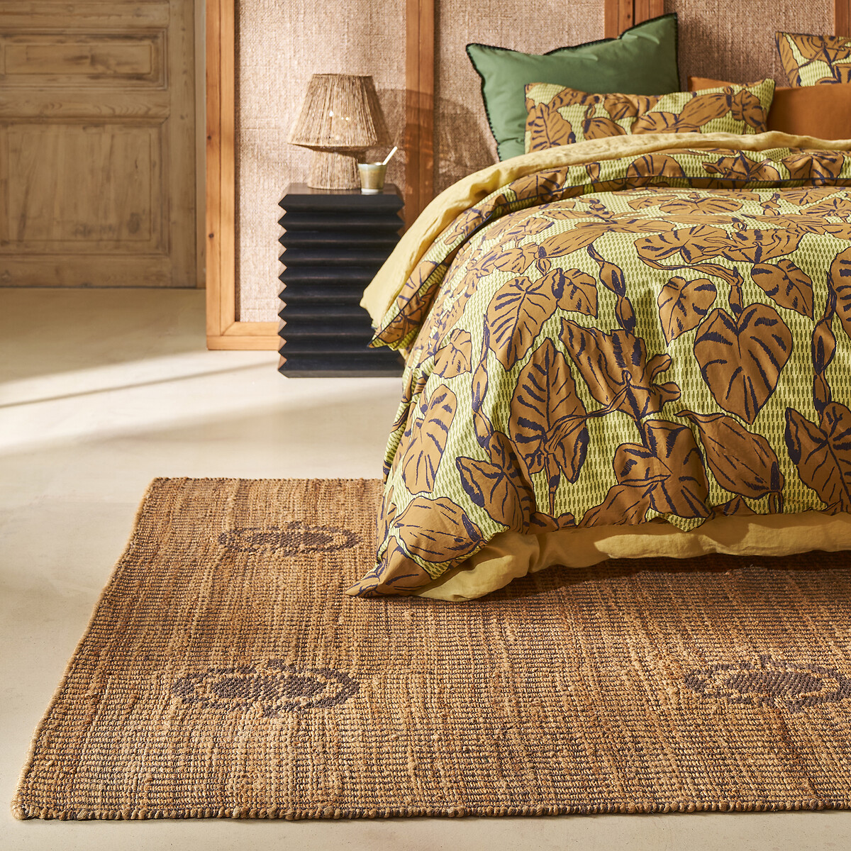 Tapis jute et coton, Limari naturel/noir, LA REDOUTE INTERIEURS