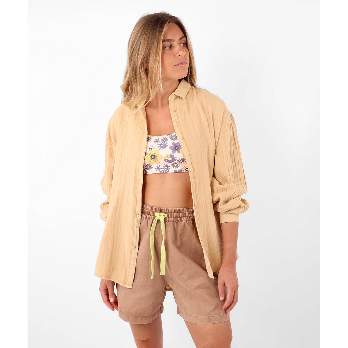 Chemise en coton délavé DOMINGO shell, OXBOW