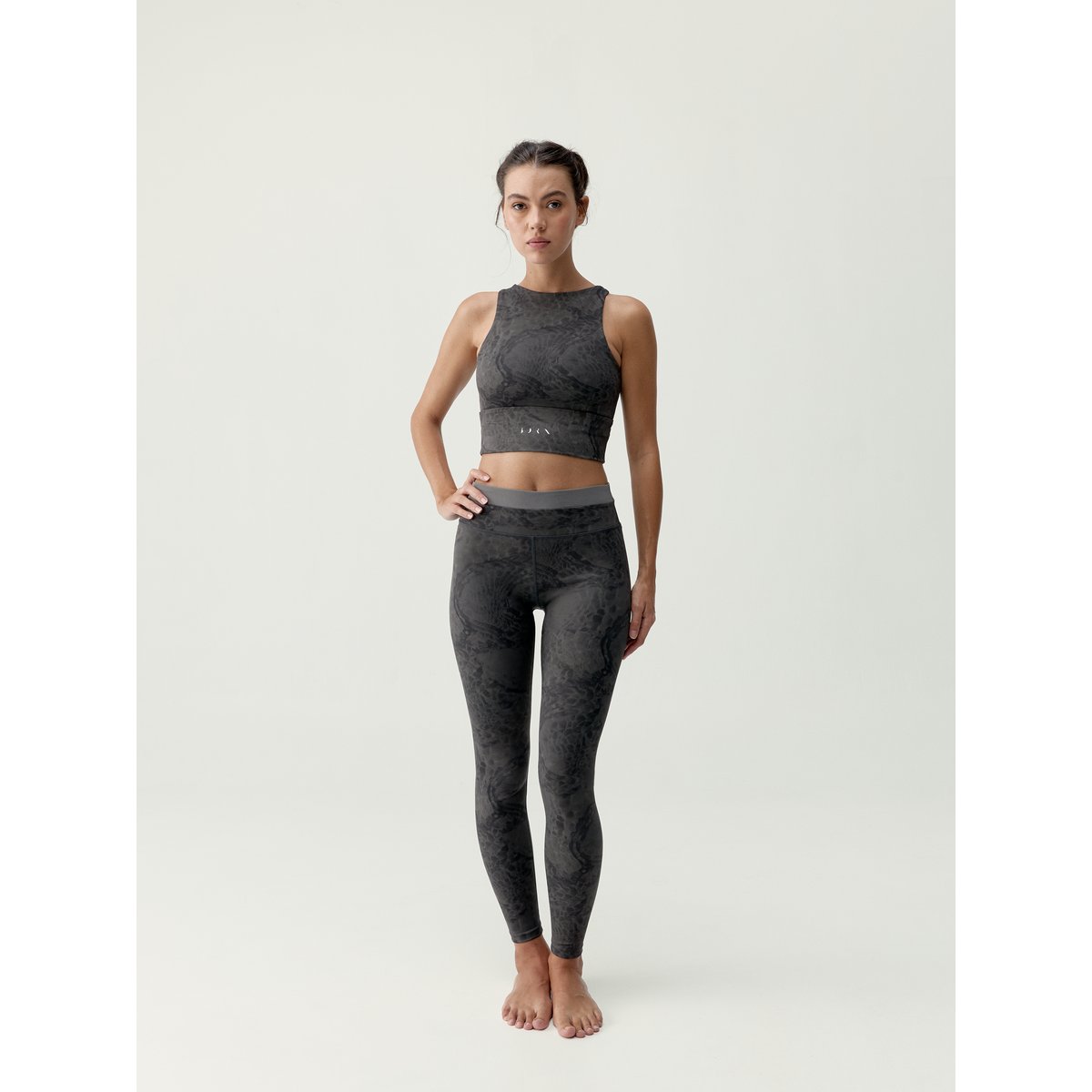 Legging de sport femme Ember Taille haute séchage rapide marron vison, BORN