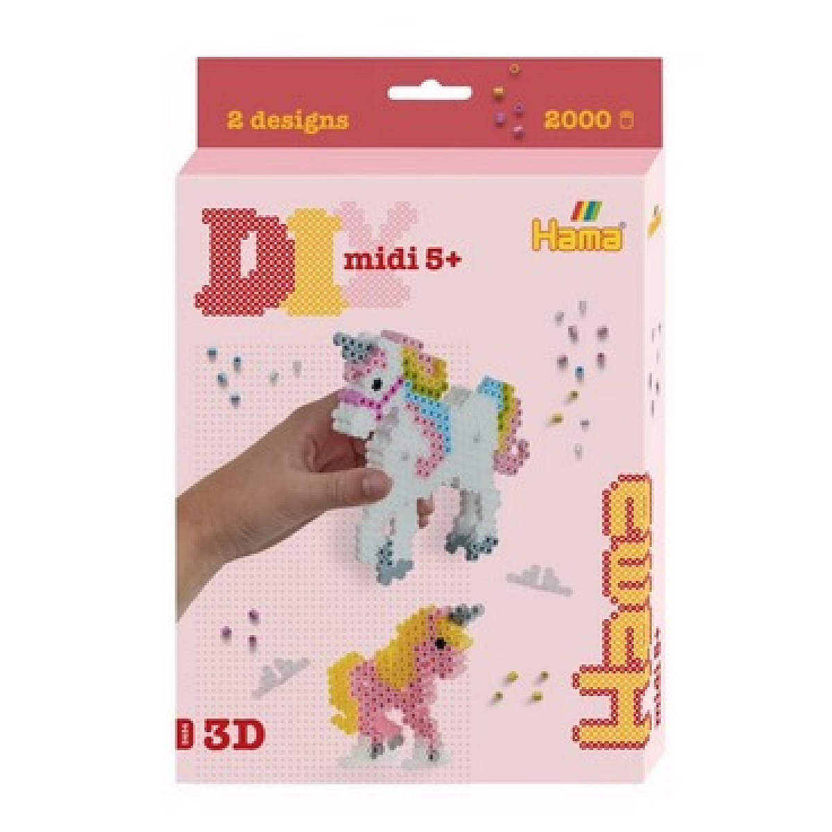 Midi Boite Petit Modele - Licorne couleur unique, HAMA