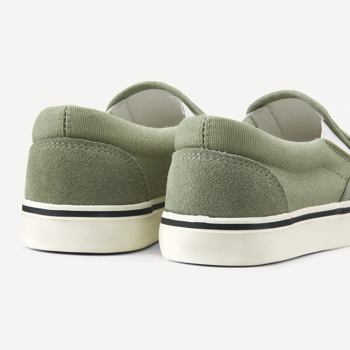 Scarpe da ginnastica da infilare in tela verde acqua, LA REDOUTE COLLECTIONS