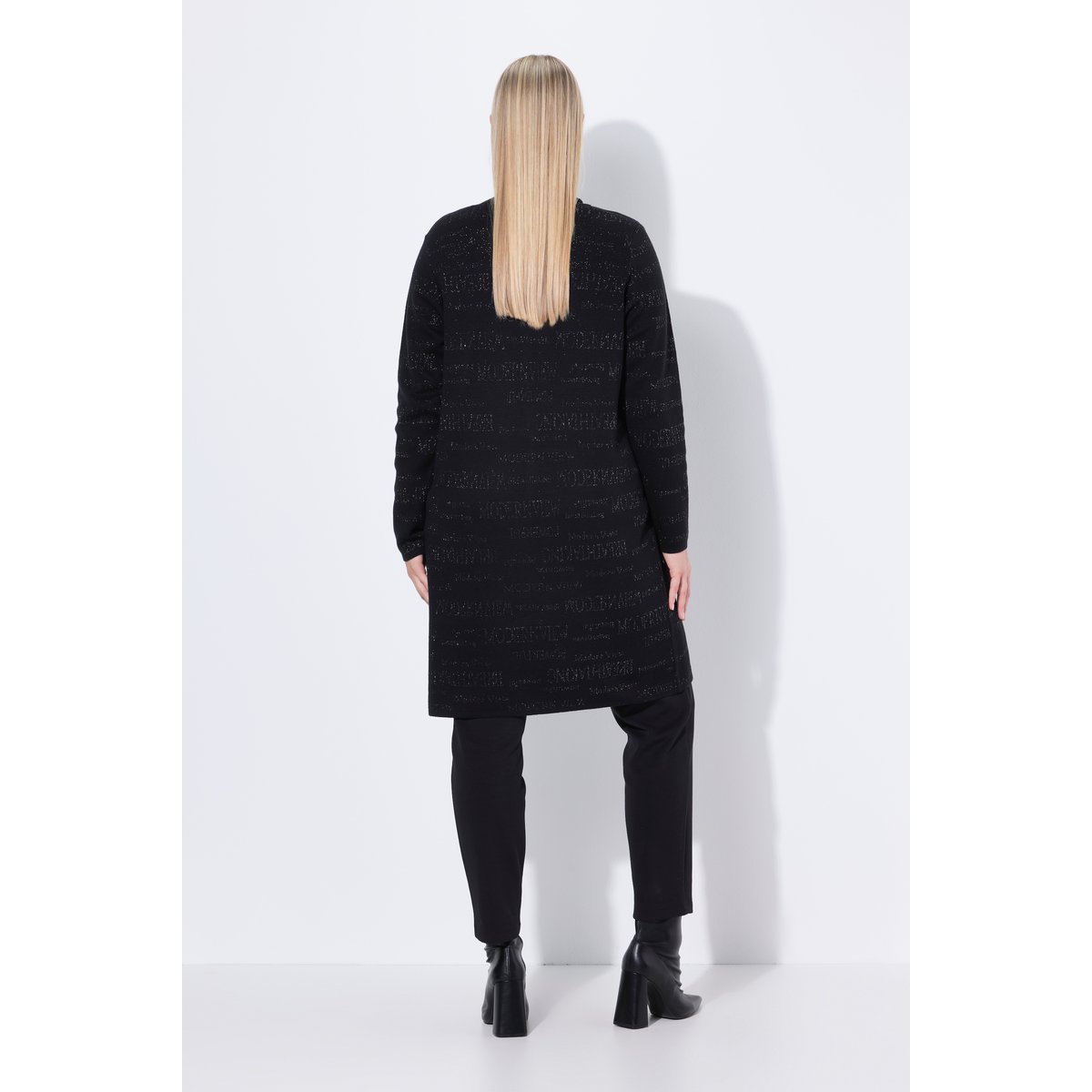 Cardigan à message scintillant noir, ULLA POPKEN